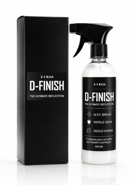 D-FINISH - Resina Líquida Automotiva (Cera Líquida) Alto Brilho - Reduz Poeira - Brilho Espelhado