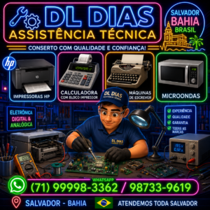 Whatsapp (71)99998-3362,Conserto de impressoras, calculadoras, microondas, máquinas de escrever em Salvador Bahia