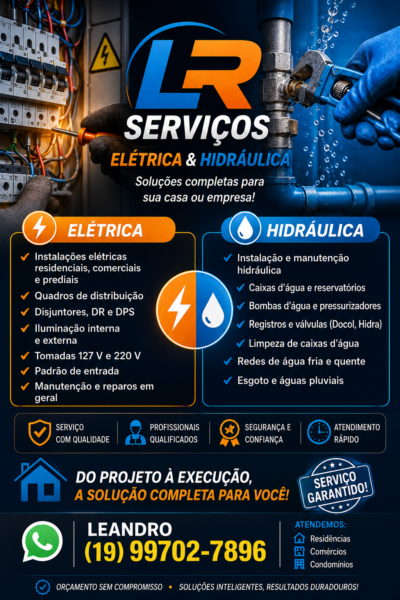 LR SERVIÇOS ELÉTRICA E HIDRÁULICA