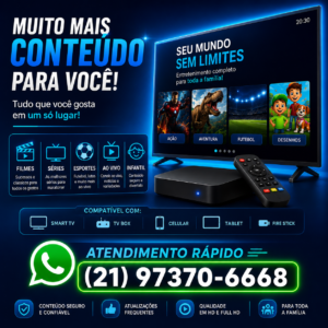 Entretenimento para Smart TV, Roku e Android TV