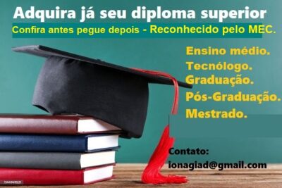 Diploma nível superior online - Pague só após receber