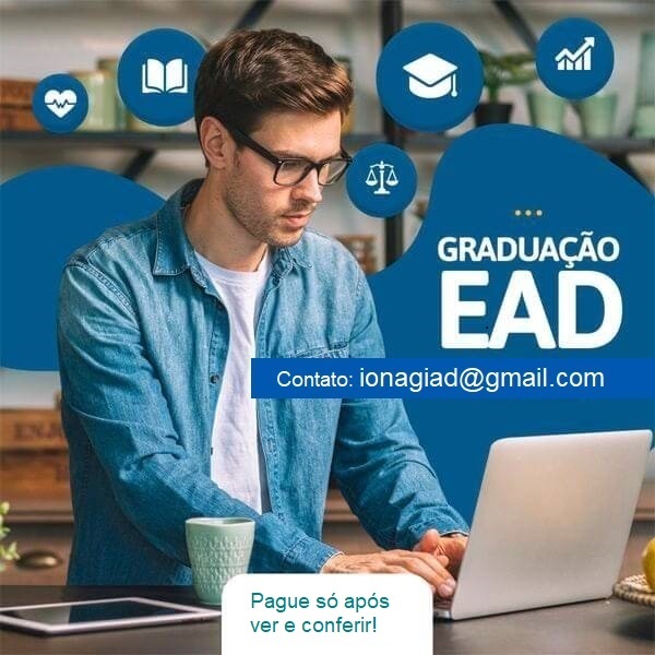 Diplomas e Certificados EaD - Pague sé após receber