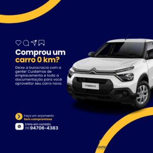 COMPROU UM CARRO 0 KM?