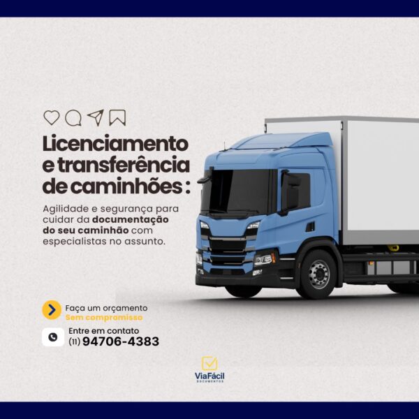 Licenciamento e Transferência de caminhões