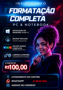 Formatação completa de PC e Notebook em Curitiba