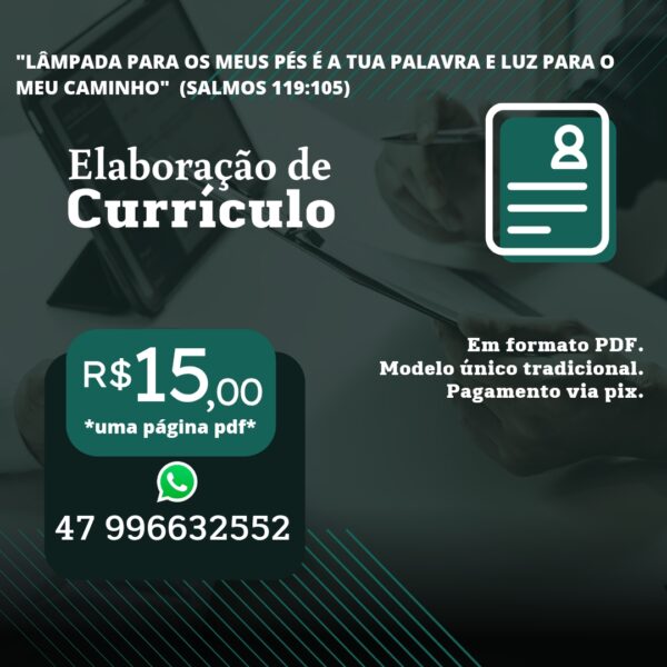 Faço Currículo em pdf
