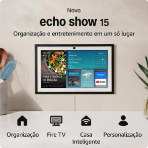Echo Show 15 Amazon Smart Display Full Hd 15,6'' Com Alexa Cor Preta-Pegar Ingá/Niterói/RJ
