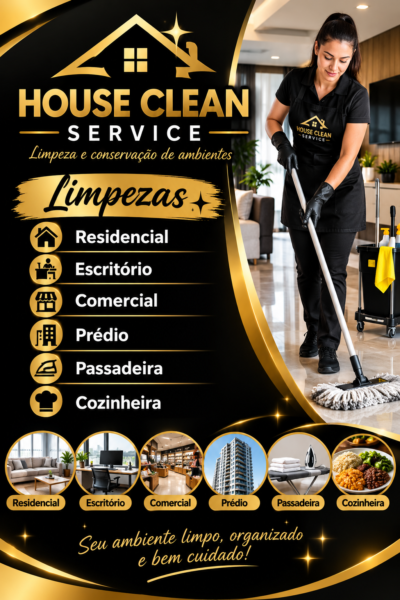 Limpeza residencial, comercial, escritório, prédio, passadeira e cozinheira
