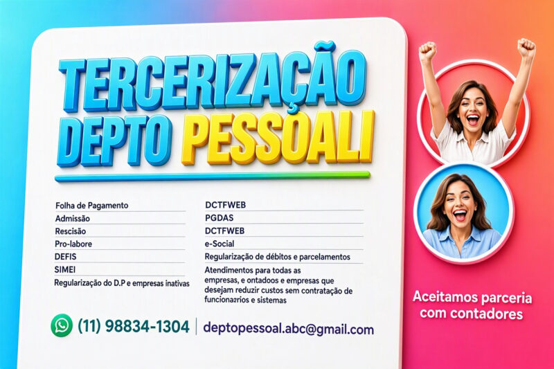 TERCEIRIZAÇÃO DEPARTAMENTO PESSOAL - TOTAL