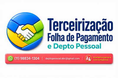 TERCEIRIZAÇÃO FOLHA DE PAGAMENTO E DEPTO PESSOAL
