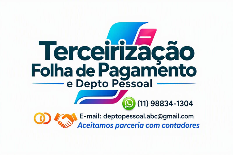 TERCEIRIZAÇÃO FOLHA DE PAGAMENTO E DEPTO PESSOAL