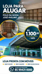 Lojas para alugar no Shopping Leiria – Polo da Moda José Avelino, Centro de Fortaleza
